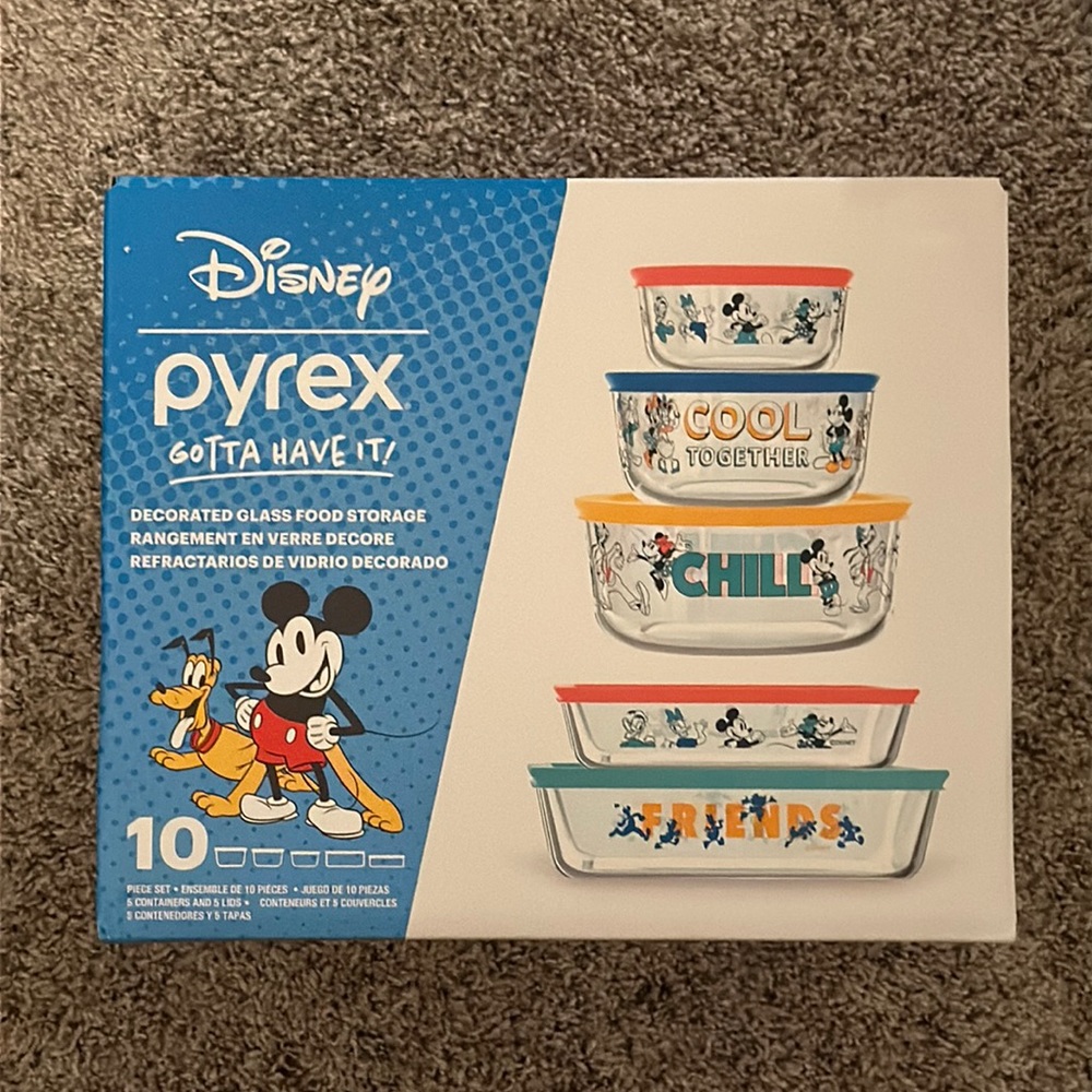 Disney Pyrex Glass Food Storage Set BNIB